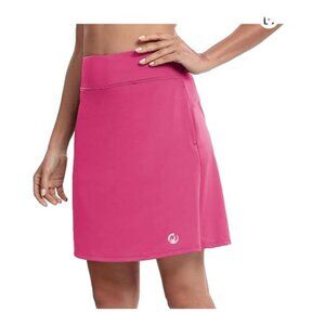 NEW M MOTEEPI Womans Golf Skirt Knee Length Skorts with Pockets Rose XL